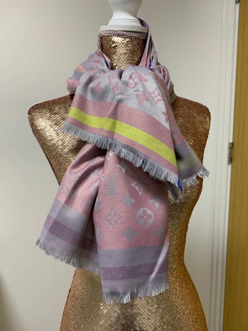 Vintage silk luxury scarf# L v style
