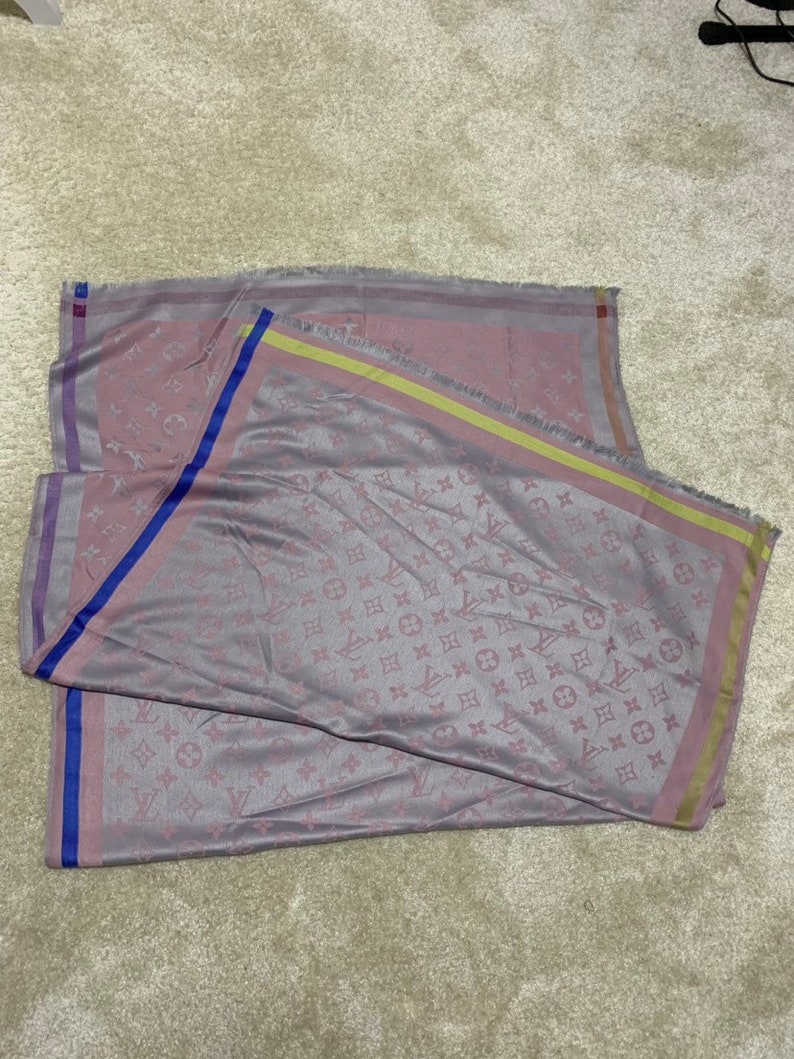 Vintage silk luxury scarf# L v style