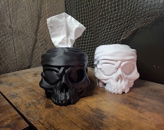 Pirate skull tissue box cover (3D Printed)