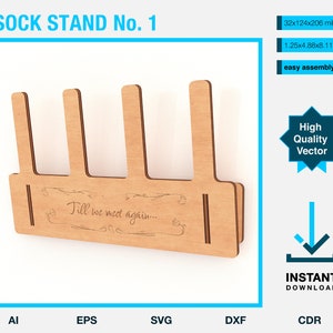 Lost sock stand - wall holder for those mismatched socks you lose somewhere along the way - &quot;till we meet again&quot;
