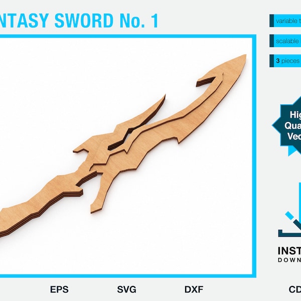 Cardboard Dagger Template Etsy