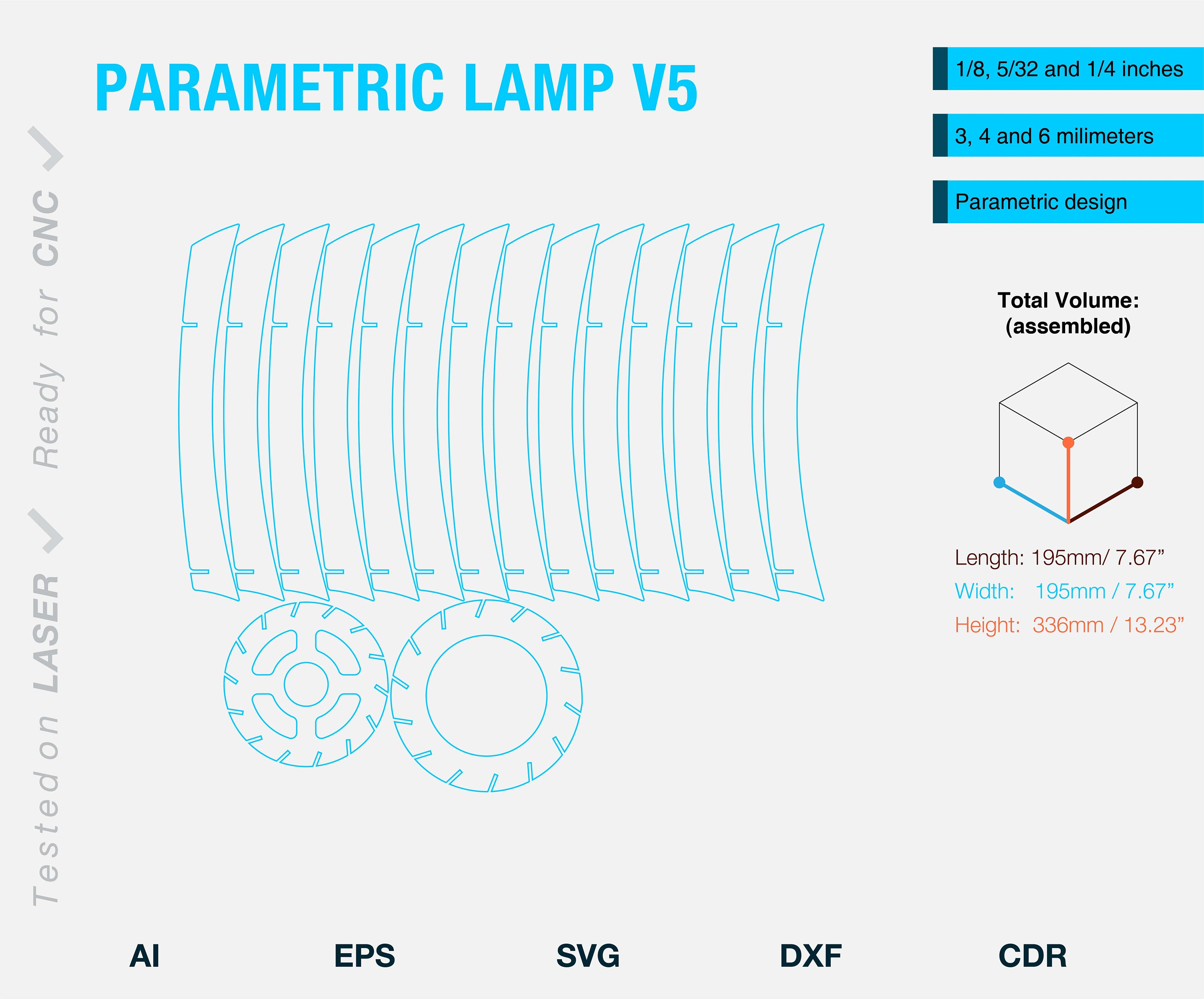 Light Design Dxf Laser Cut Lamp Design Vector Dxf, Svg, Eps, Ai, Cdr File - Cnc Project ...