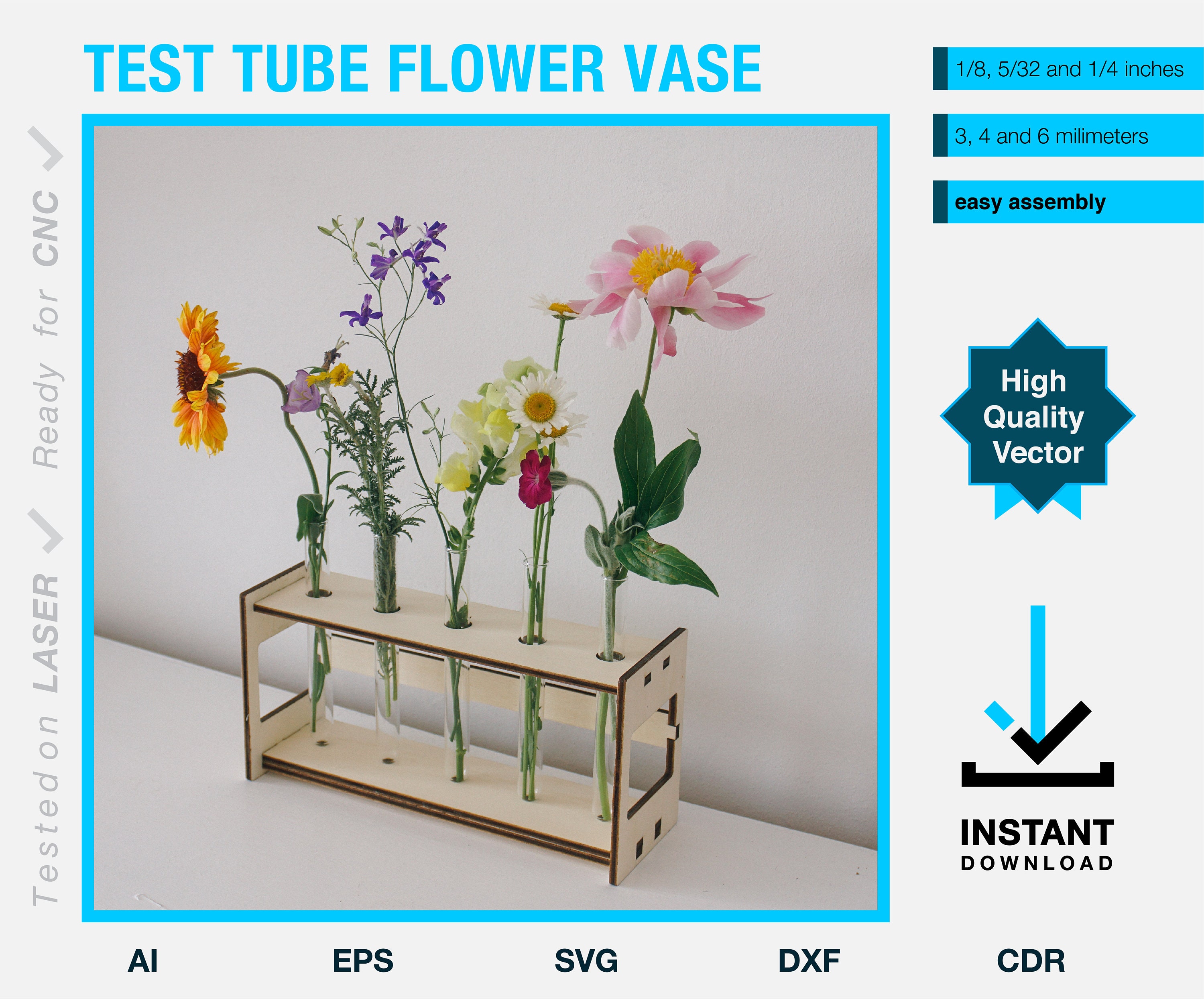 Test Tube Flower Vase in 2023  Flower vases, Test tube, Aesthetic