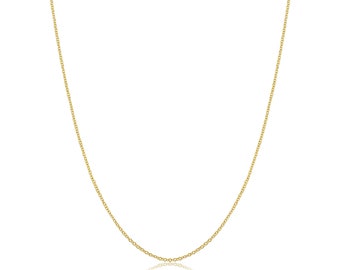 Gold Chain Necklace For Women, 14K Gold Filled, Cable Chain, Gold Link Chain, Layering Necklace, 1mm Thick