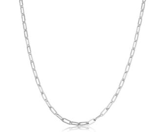 Sterling Silver Polished Paperclip Chain Necklace (2.3 mm)