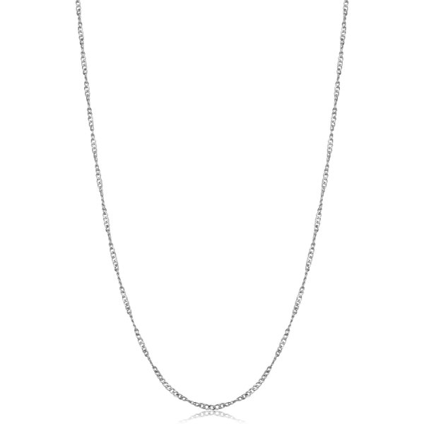 Sterling Silver Chain Necklace For Women, Twisted Curb Chain, 925 Silver Chain Necklace, 1mm Thick, 14" 16" 18" 20" 22" 24" 30"