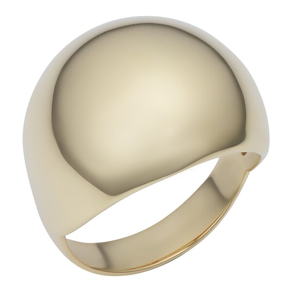 14k Yellow Gold Polished Dome Ring