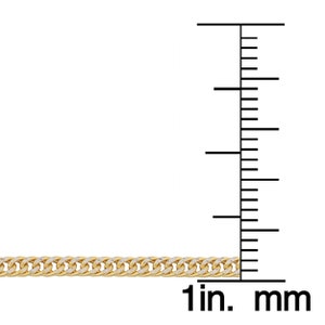 14K Anklet Fully Solid - Figaro Anklet , Flat Link Chain Gold Anklet