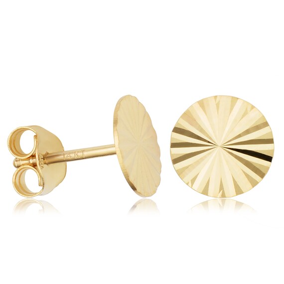 8mm 14k deals gold stud earrings