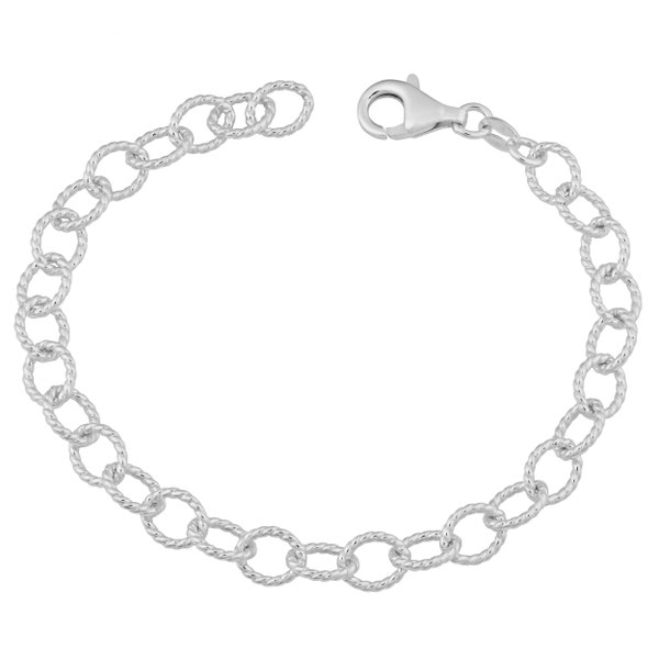 Sterling Silver 7mm Solid Filo Link Bracelet (7.5 inch)