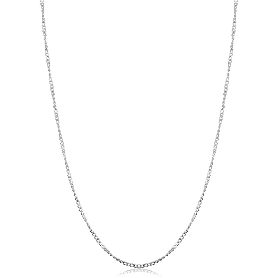 Sterling Silver Chain Necklace for Women, Twisted Curb Chain, 925