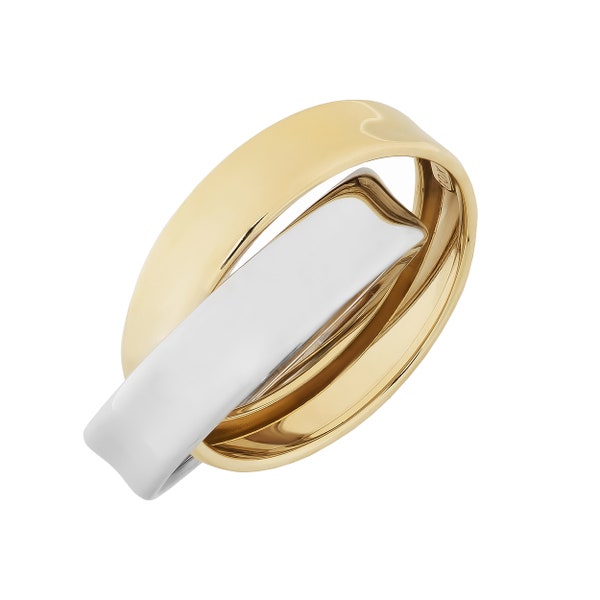 10k Two-tone Gold High Polish Rolling Ring (size 5, 6, 7, 8 or 9)