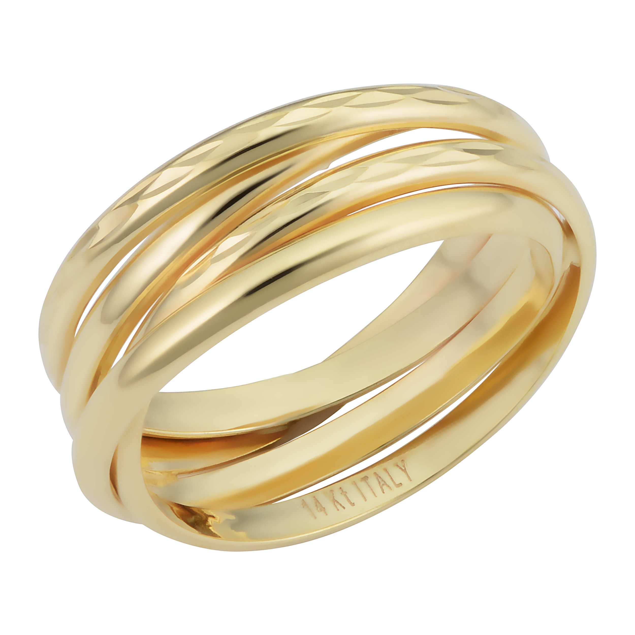 14K Gold Belt Ring | Mimosa Handcrafted 14K Yellow Gold / 7