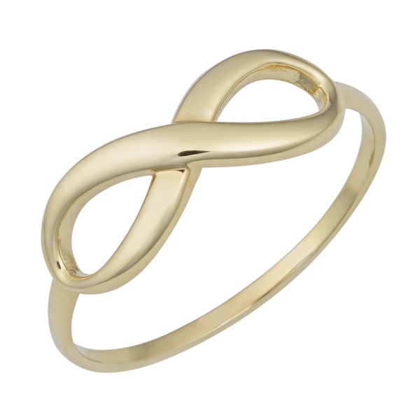 10k Yellow Gold Infinity Ring | Minimalist Jewelry fro Women