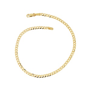 10k Yellow Gold 2.7mm High Polish Curb Link Anklet