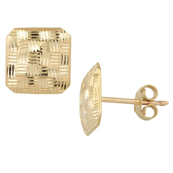 Square gold earrings designs deals