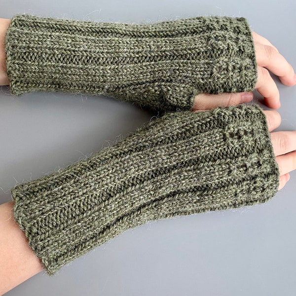 20 Colors Fingerless Gloves Arm Varmers Wrist Warmers Hand Knitted for Adults & Teens Alpaca Wool