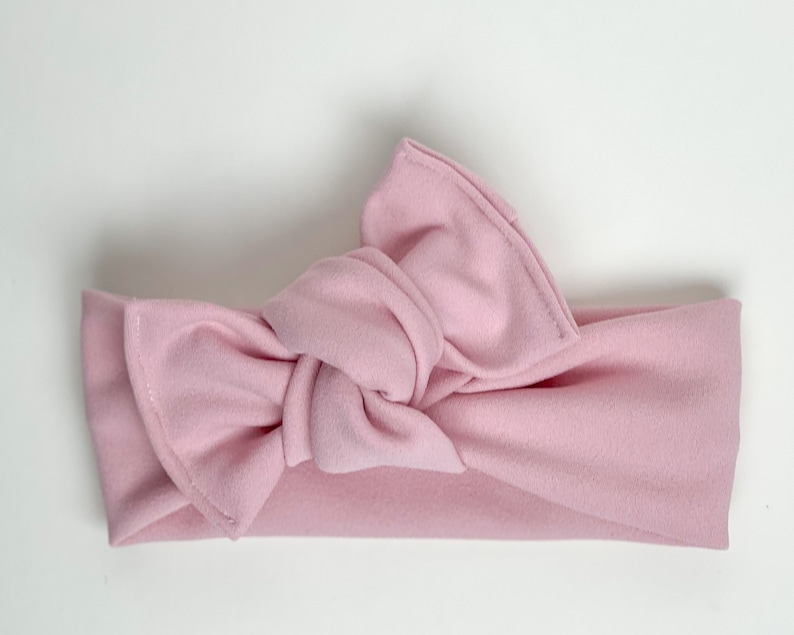 Soft pink crepe Headwrap