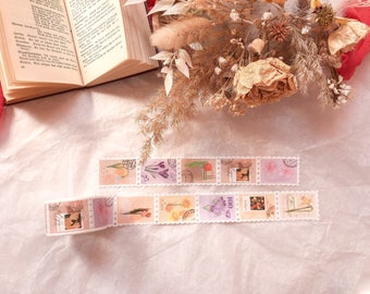 Stamp Washi Tape Frühling, Klebeband, Washis, Briefmarken Washi, Blumen, Spring, Blüten - samesjournal