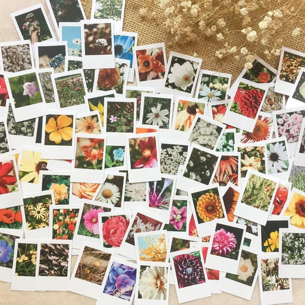 Großes Foto Blumen Sticker Set, Sofortbild - samesjournal