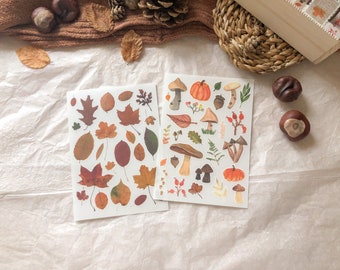 Print-on Sticker, Herbst, Rub-On, Stickersheet, Aufkleber, Sticker - samesjournal