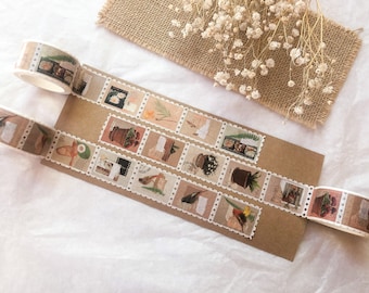 Stamp Washi Tape, Tape, Washis, Stamps Washi, Flowers Birds - samesjournal