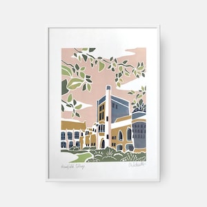Mansfield College, University of Oxford - Art Print