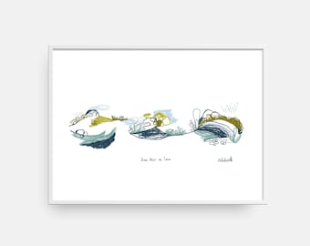 Isle of Iona - Sea Air on Iona - Print Sketch