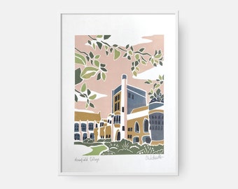 Mansfield College, University of Oxford - Art Print