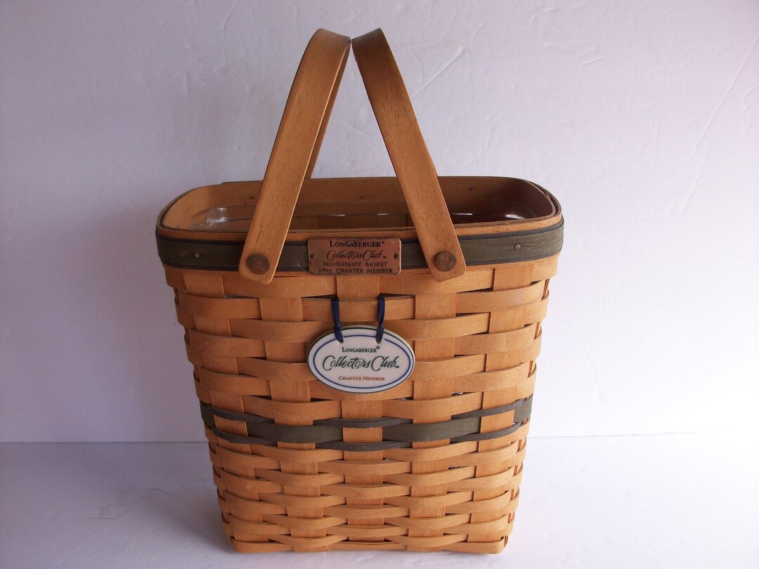Longaberger 1996 Collector's Club Tall Key Basket, Vintage Charter