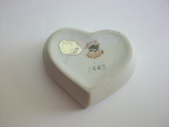 Lefton China Floral Heart Trinket Box, Vintage Le… - image 8