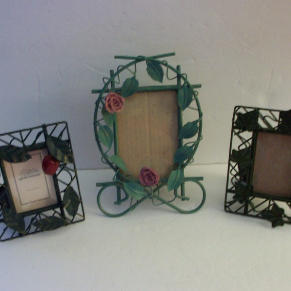 Metal Decorative Frames by Dennis East - Set of 3, Vintage Small Photo Frames, , Home Decor and Accents