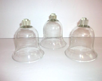 Vintage Bell Shaped Glass Votive Holders - Home Interiors (Set of 3)