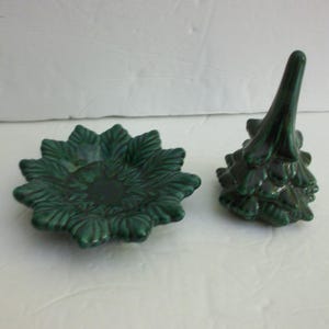 Vintage Replacement Parts for Ceramic Green Tree Ashtrays and Table Lighter Holder - As Is, Christmas Decor