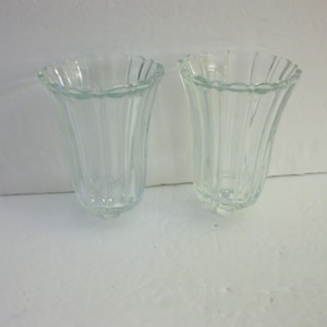 Vintage Ribbed Glass Votive Holders - Home Interiors (Set of 2)