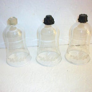 Floral Embossed Glass Votive Cups - Vintage Homco Set of 3