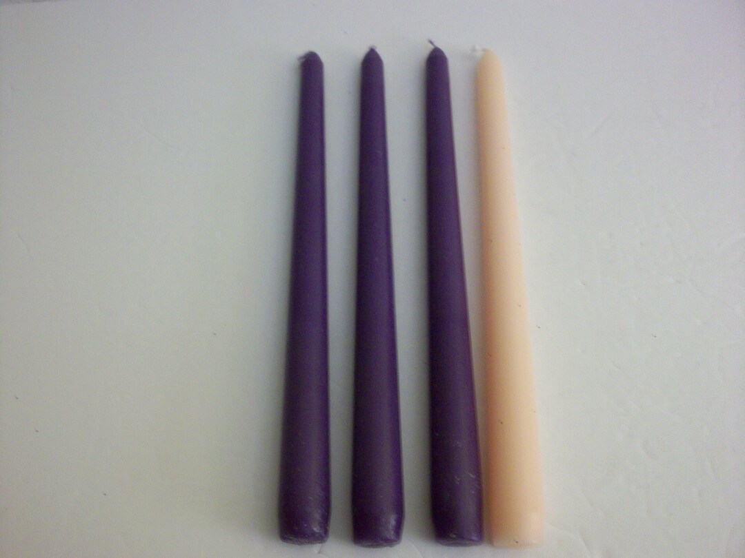 Advent Taper Candles Set of 4 10 Candles for Advent Etsy