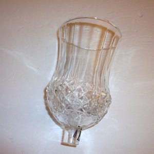 Votive Holder with Raised Diamond Design by Home Interiors, Vintage Homco Glass Votive Cup, Decorative Pegged Candle Holder
