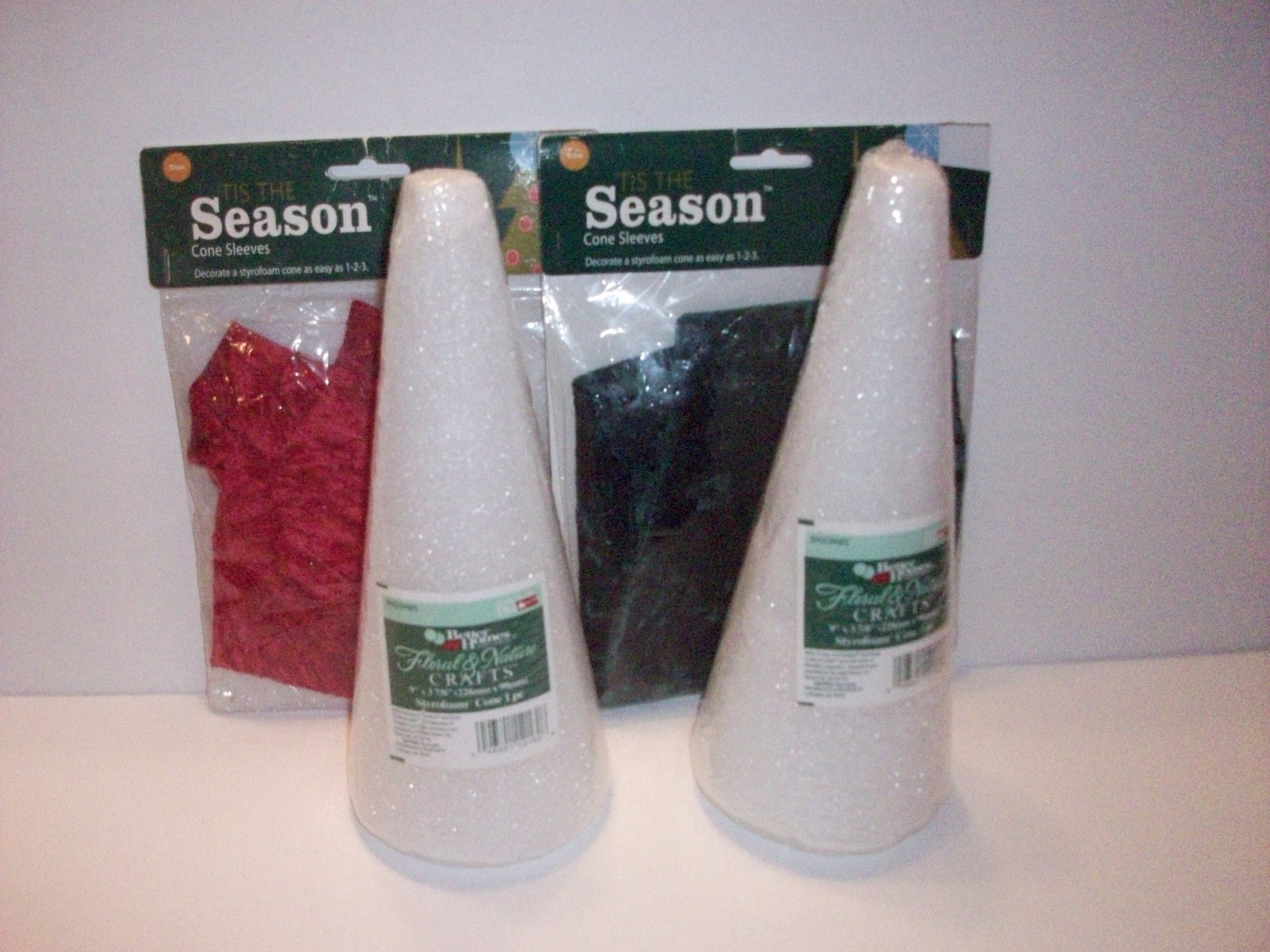 4 Soft Foam Cones, 3/pk; 4.17tall x2.16wide base, soft craft foam, eps  polystyrene smooth finish quilted ornaments bead sequin kimekomi