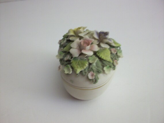 Lefton China Floral Heart Trinket Box, Vintage Le… - image 5
