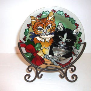Joan Baker Stained Glass Cats - Etsy