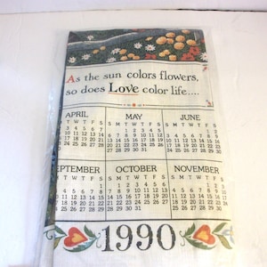 Calendar 1990 - Etsy
