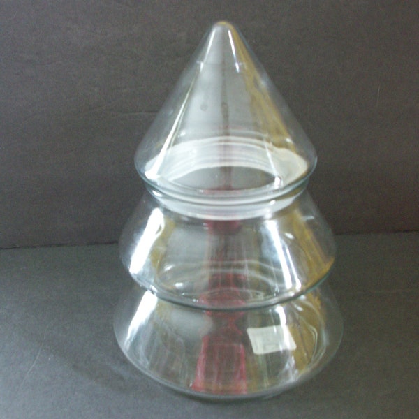 Glass Christmas Tree Jar Etsy