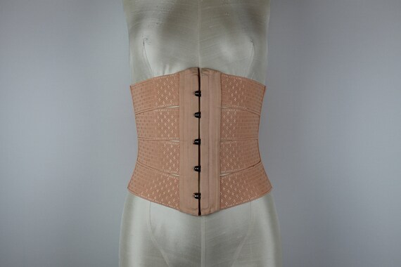 1950s Vintage Pink Corset, Vintage Garter Belt, Su