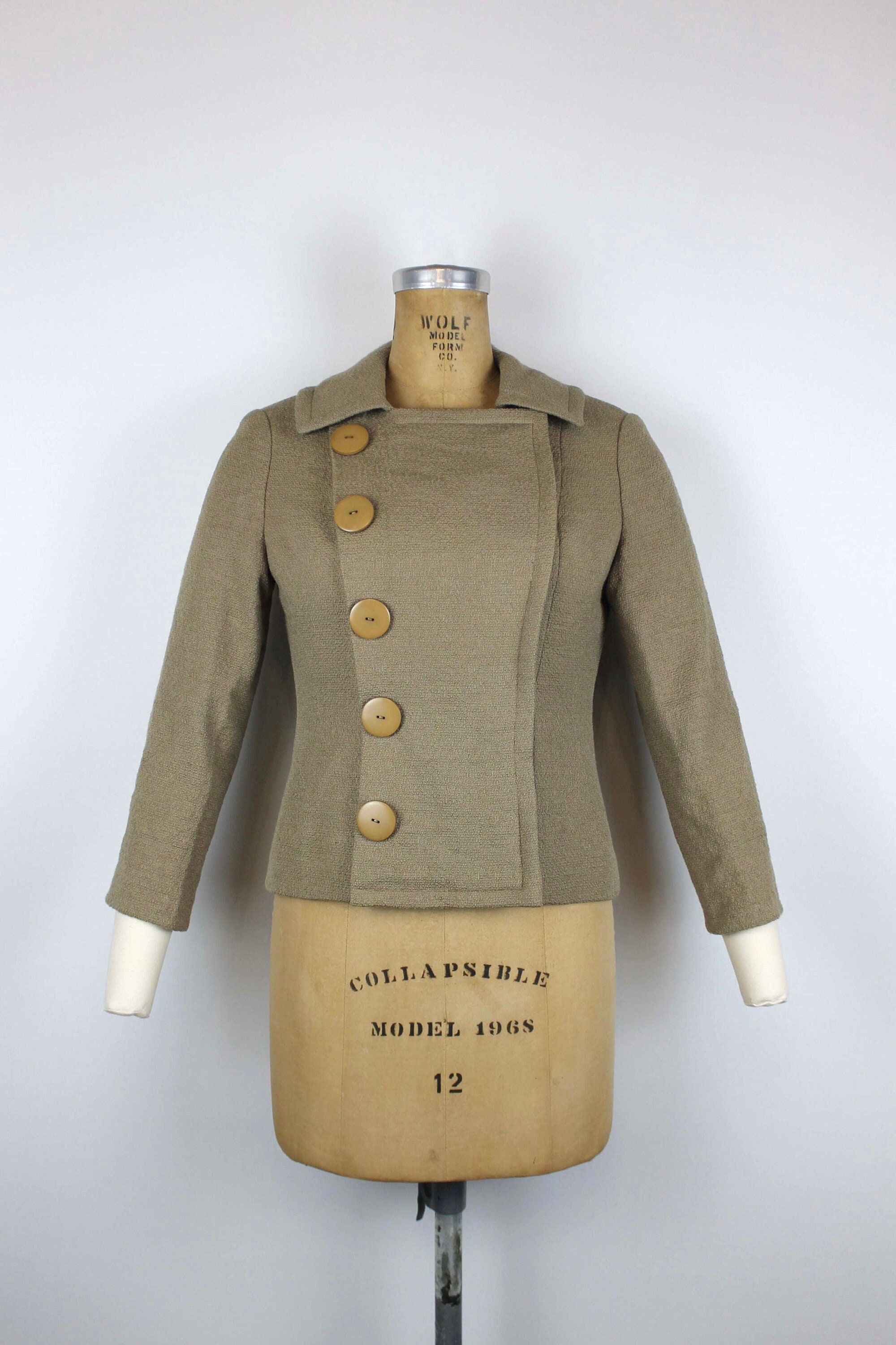 PIERRE BALMAIN 1950s Vintage Jacket, 60s Brown Jacket, Boutique Balmain ...