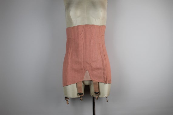 1940s Vintage Pink Girdle, Vintage Garter Belt, Su