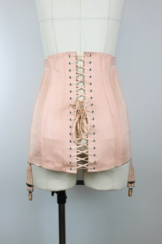 1960s Vintage Pink Girdle Skirt, Vintage Garter Belt,… Gem