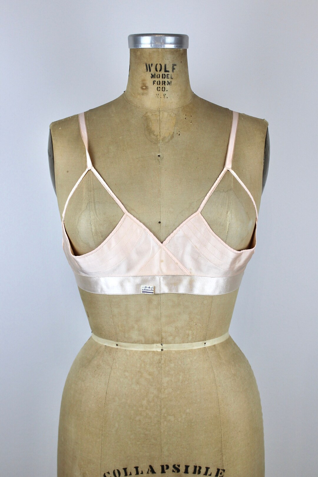 RARE 1930s Vintage Satin Open Cup Bra Vintage Demi Bra Open Etsy