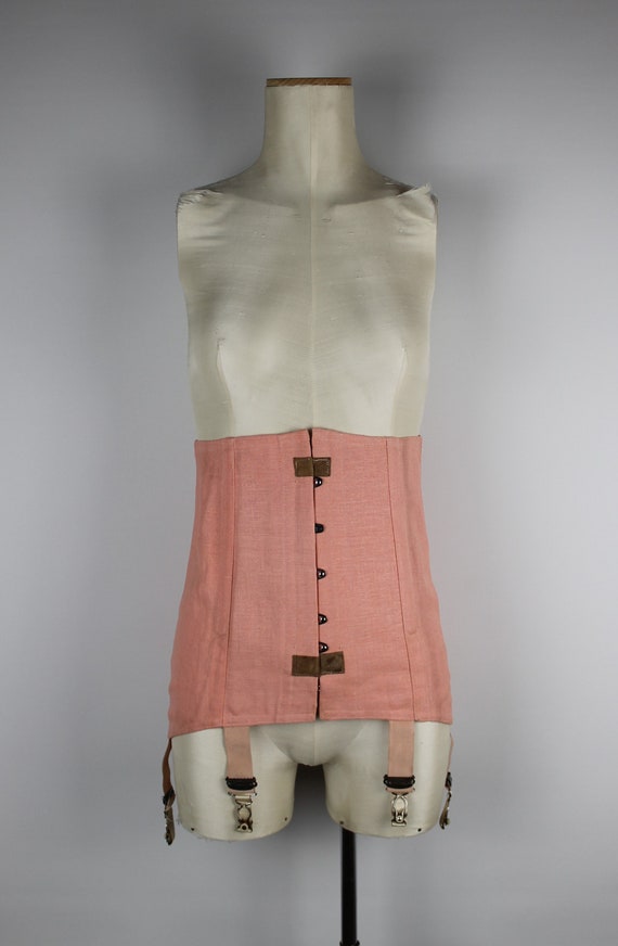1940s Vintage Pink Girdle, Vintage Garter Belt, Su