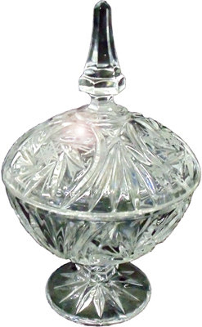 Vintage Crystal Candy Dish Etsy